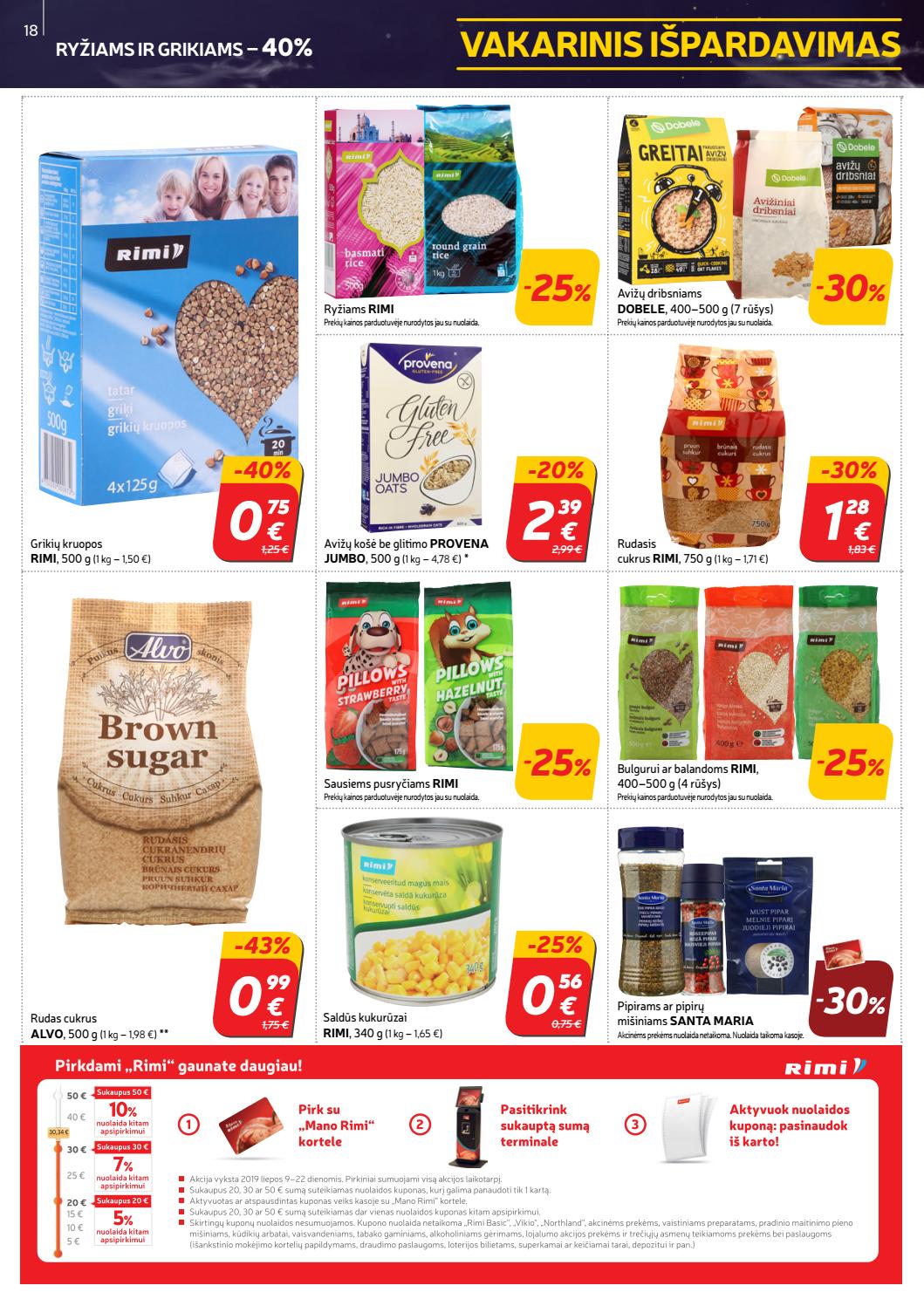 Rimi savaitinis leidinys akcijos nuo 
  2019-07-09 iki 
  2019-07-15 | Leidinukas.lt puslapis 18