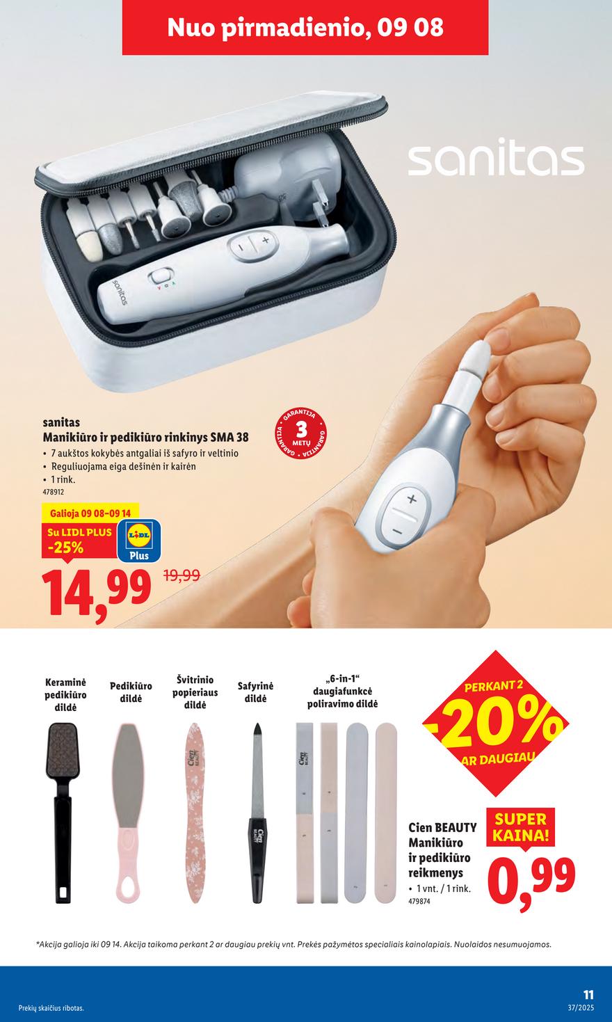Lidl leidinys akcijos nuo 
  2025-09-08 iki 
  2025-09-14 | Leidinukas.lt puslapis 11