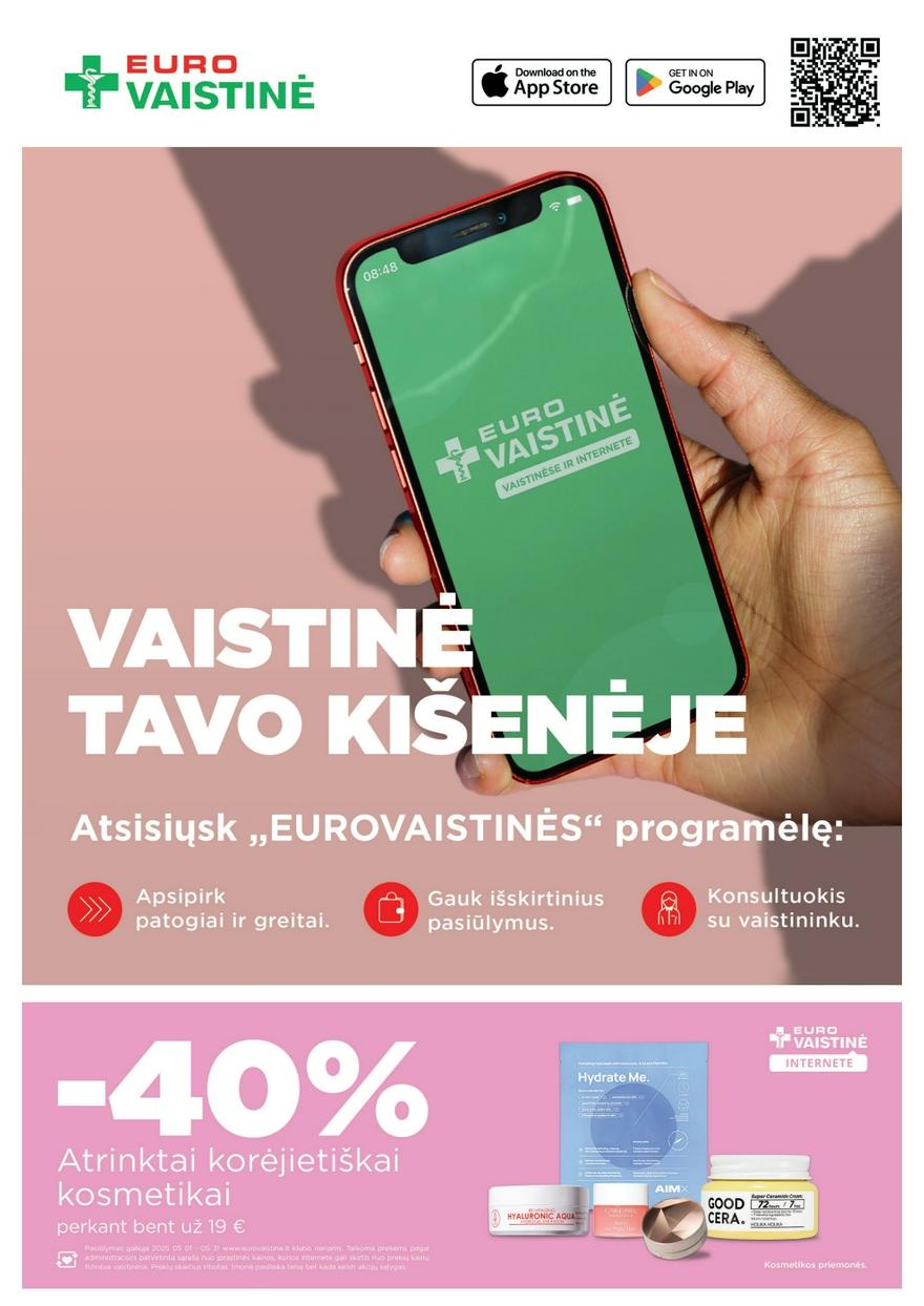 Euro vaistinė katalogas akcijos nuo 
  2025-05-01 iki 
  2025-05-31 | Leidinukas.lt puslapis 38