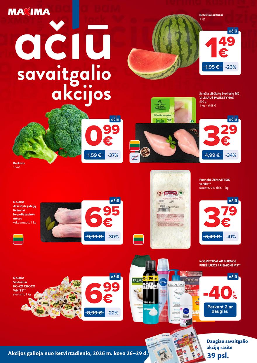 Maxima leidinys akcijos nuo 
  2026-03-24 iki 
  2026-03-30 | Leidinukas.lt puslapis 40