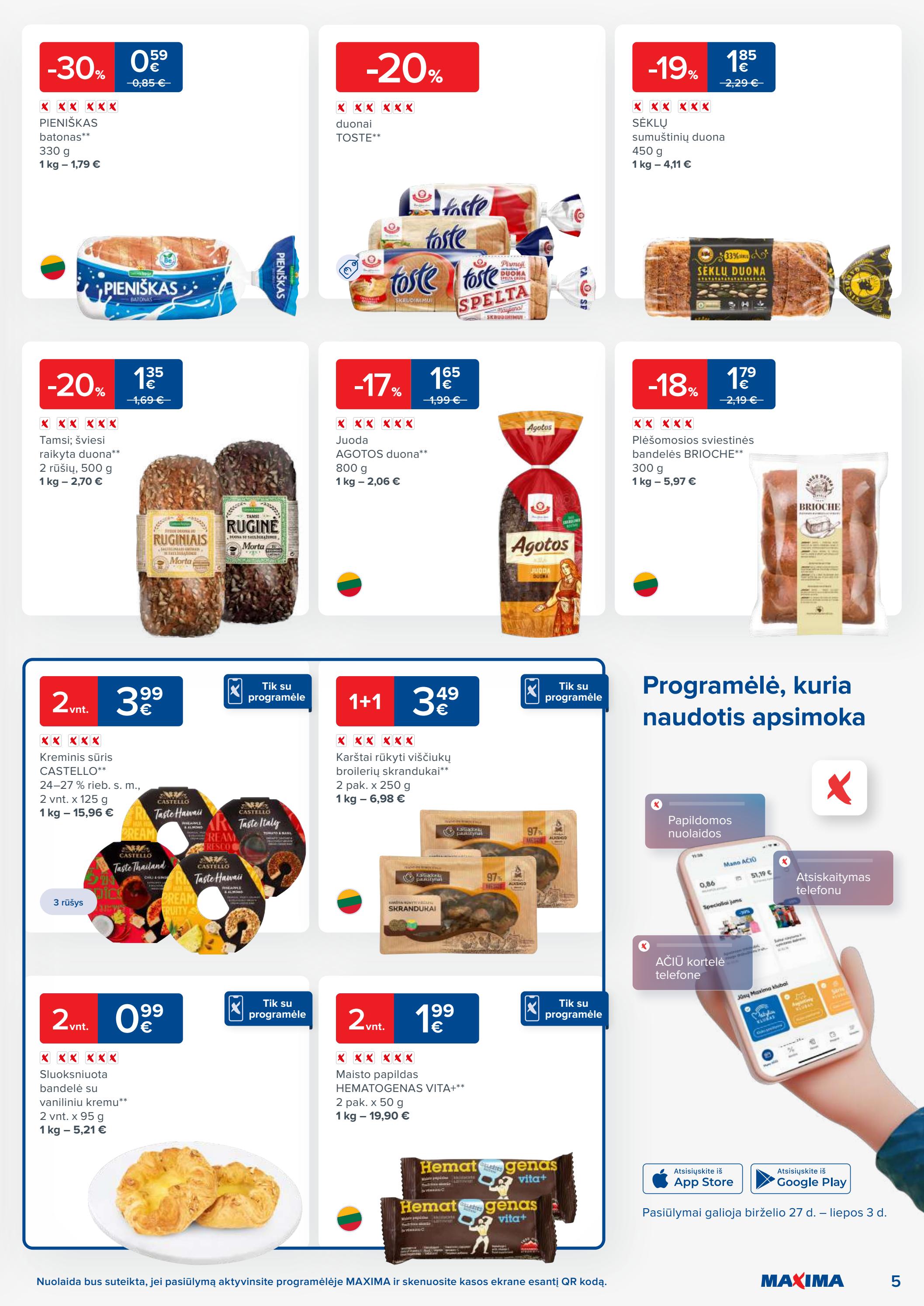 Maxima kaininis leidinys akcijos nuo 
  2023-06-27 iki 
  2023-07-03 | Leidinukas.lt puslapis 5
