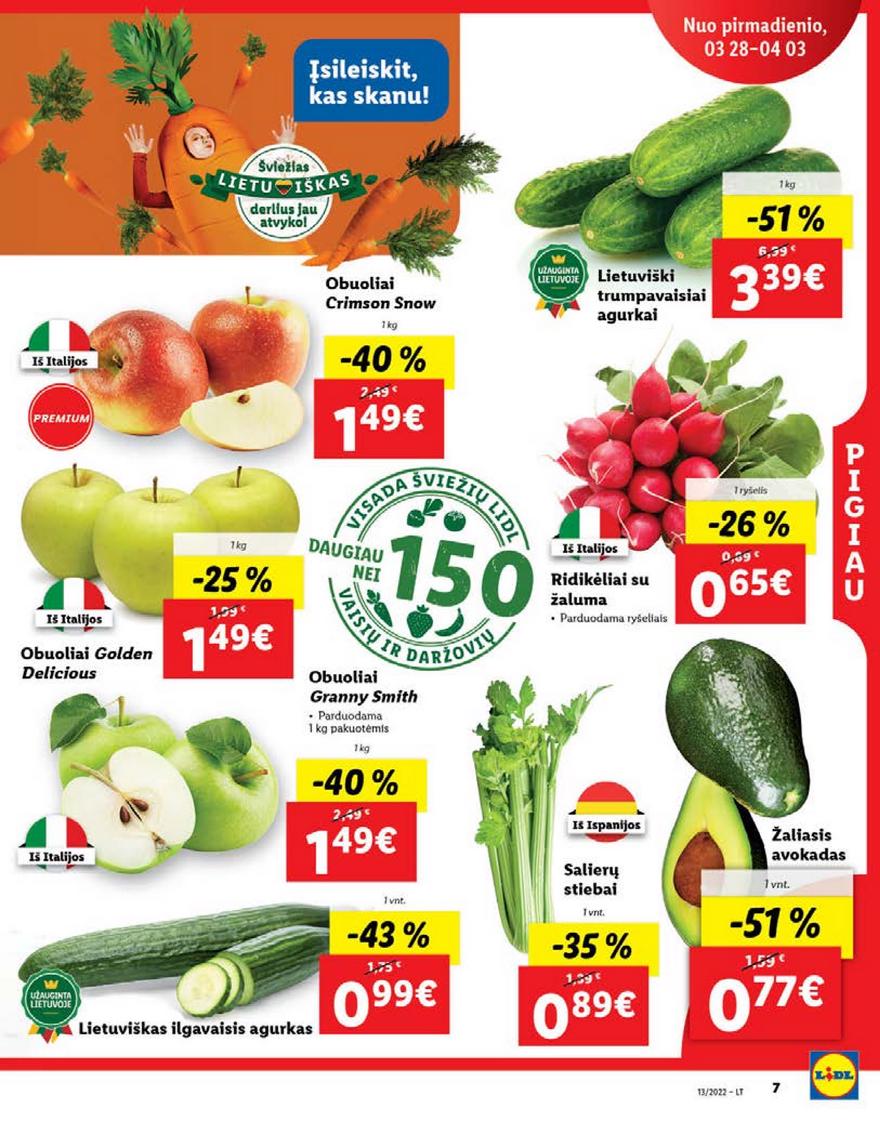 Lidl maisto prekių pasiūlymai akcijos nuo 
  2022-03-28 iki 
  2022-04-03 | Leidinukas.lt puslapis 7