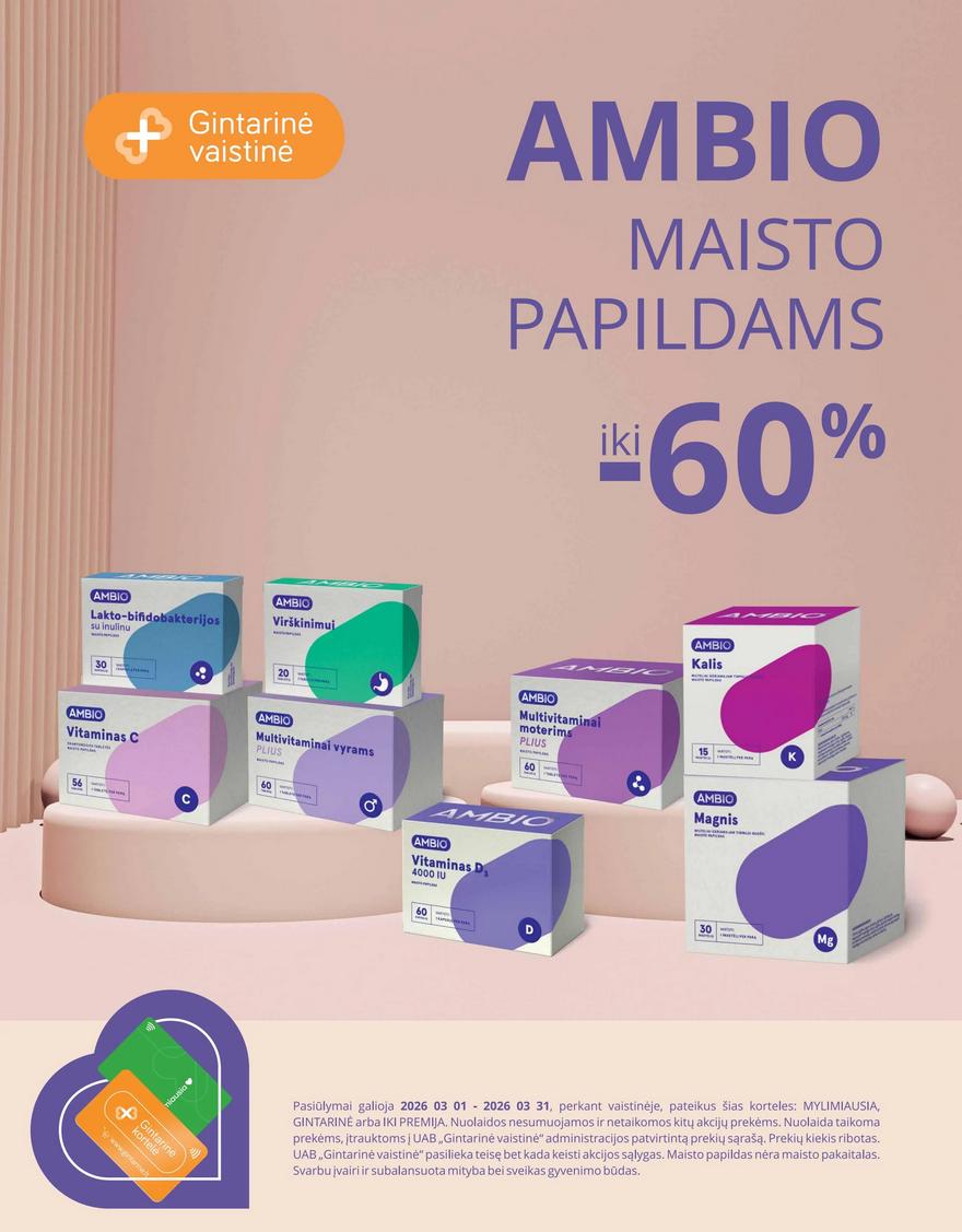 Gintarinės vaistinės leidinys akcijos nuo 
  2026-03-01 iki 
  2026-03-31 | Leidinukas.lt puslapis 32