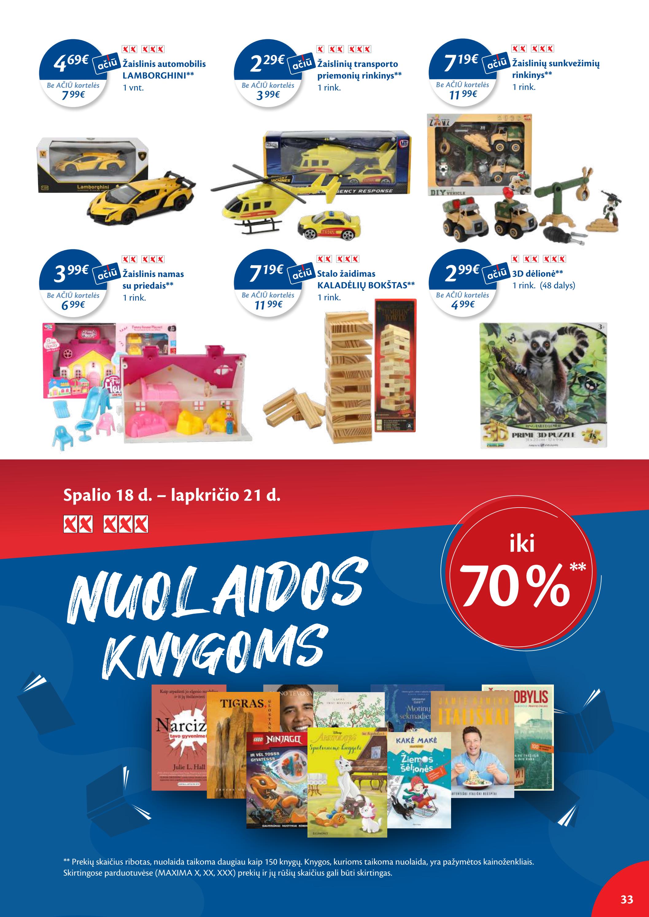 Maxima kaininis leidinys akcijos nuo 
  2022-10-18 iki 
  2022-10-24 | Leidinukas.lt puslapis 33