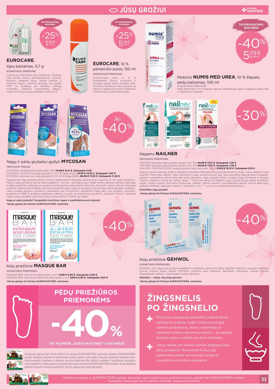 Euro vaistinė leidinys akcijos nuo 
  2021-05-01 iki 
  2021-05-31 | Leidinukas.lt puslapis 33