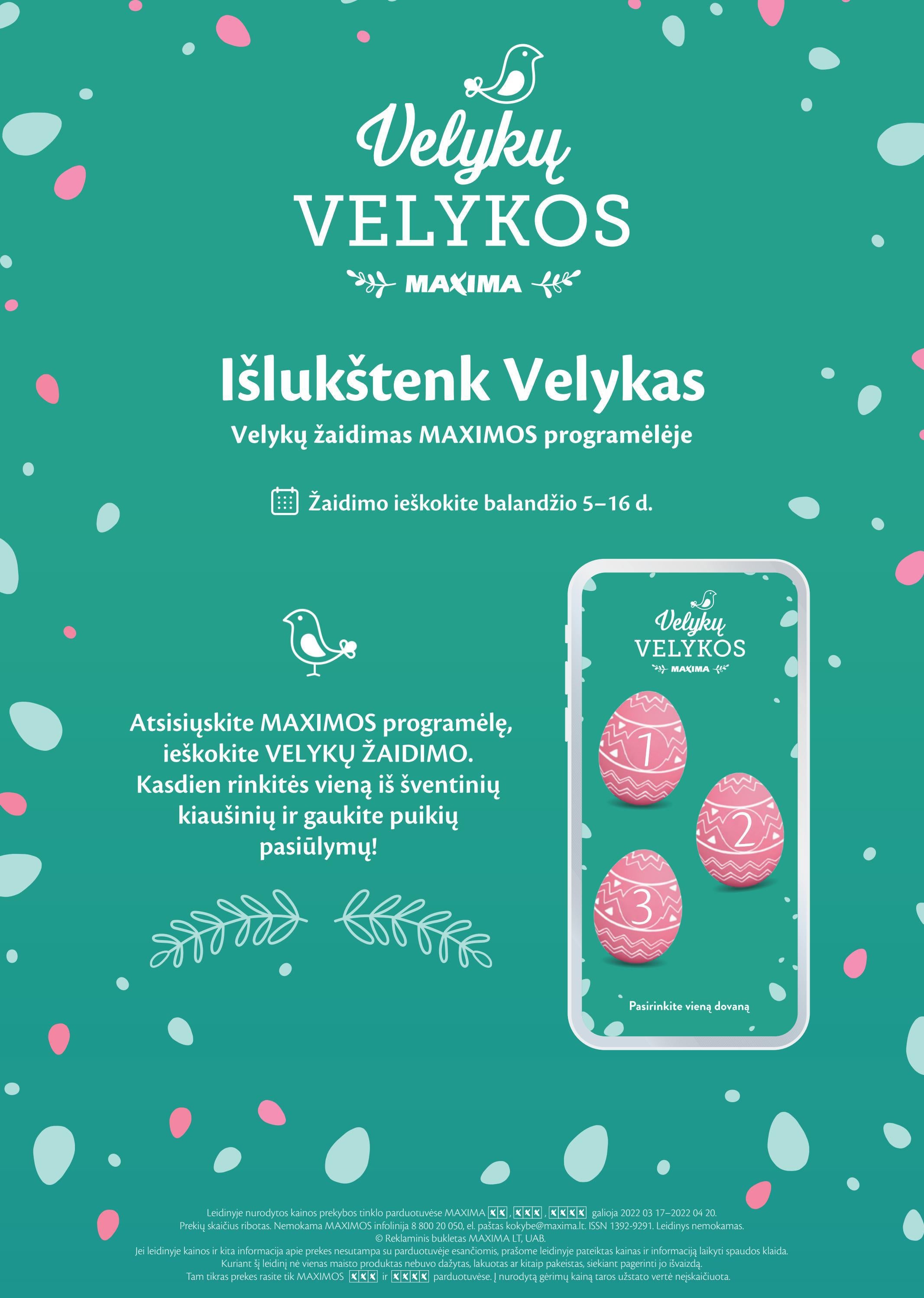 Maxima leidinys akcijos nuo 
  2022-03-17 iki 
  2022-03-20 | Leidinukas.lt puslapis 72