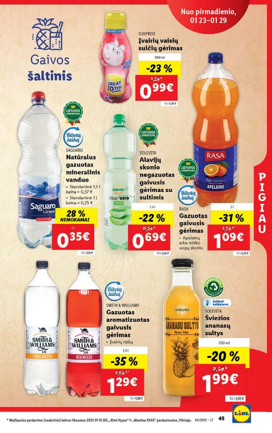Lidl pasiūlymai akcijos nuo 
  2023-01-23 iki 
  2023-01-29 | Leidinukas.lt puslapis 45