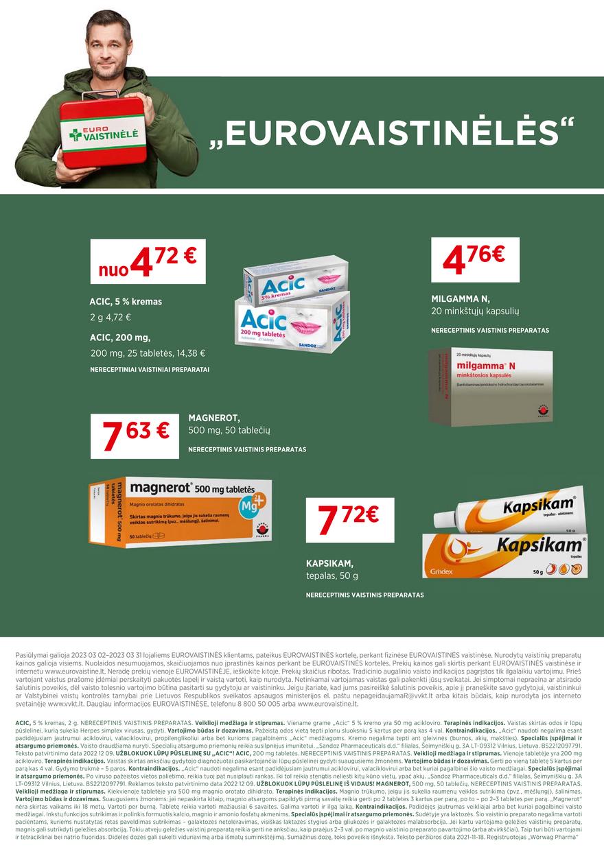 Euro vaistinė leidinys akcijos nuo 
  2023-03-02 iki 
  2023-03-31 | Leidinukas.lt puslapis 6