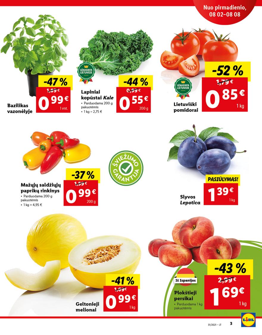 Lidl maisto prekių pasiūlymai akcijos nuo 
  2021-08-02 iki 
  2021-08-08 | Leidinukas.lt puslapis 3