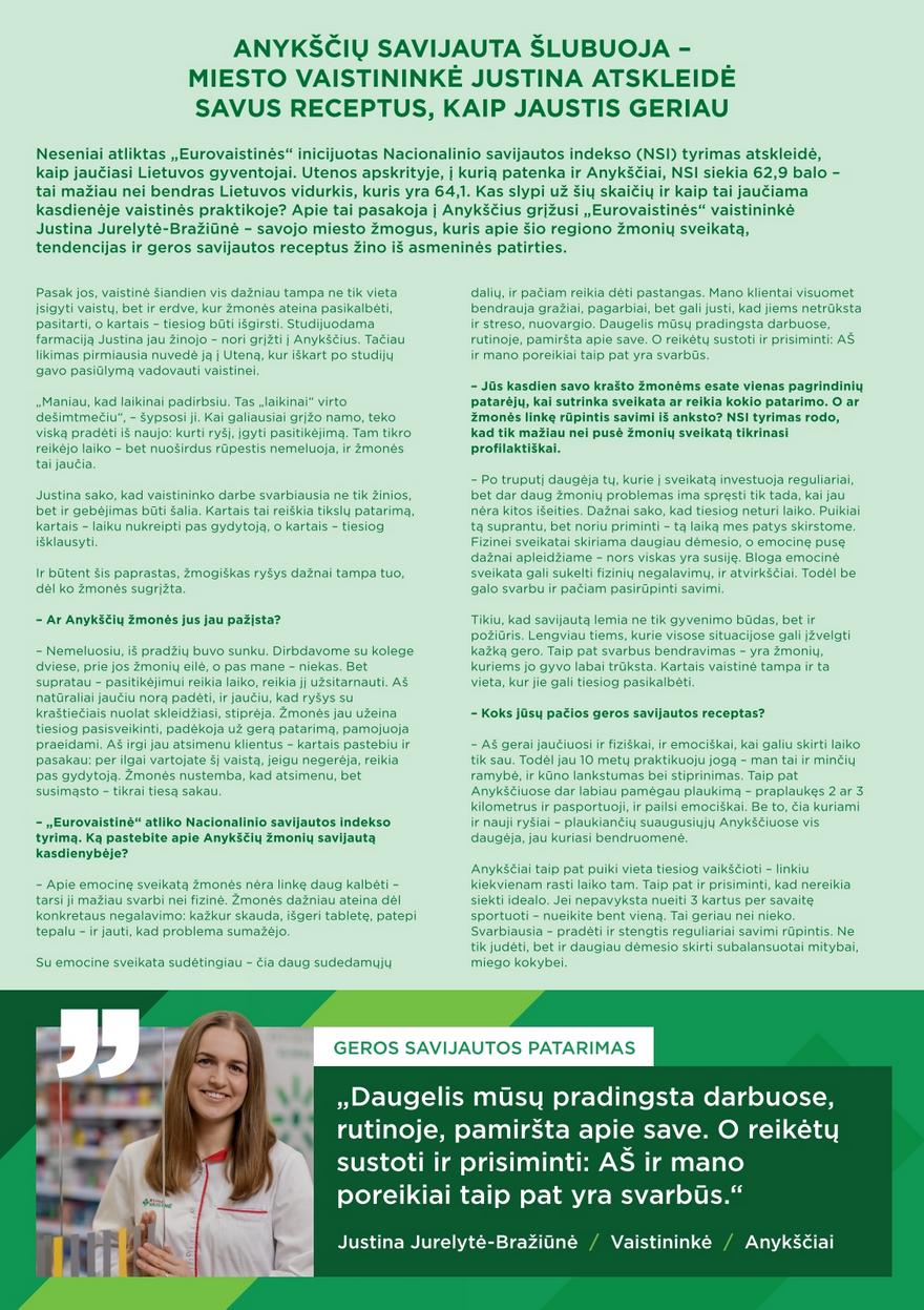 Euro vaistinė katalogas akcijos nuo 
  2026-05-01 iki 
  2026-05-31 | Leidinukas.lt puslapis 4