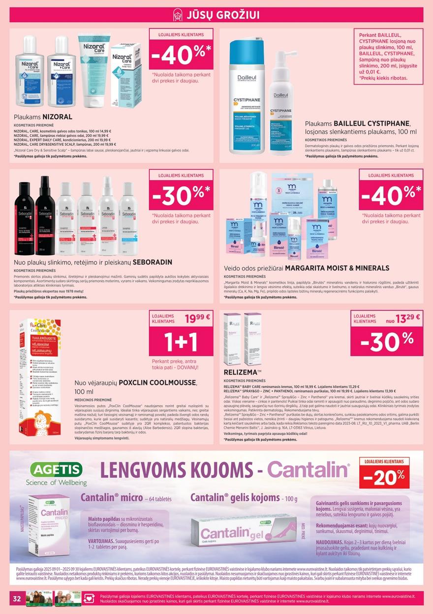 Euro vaistinė katalogas akcijos nuo 
  2025-09-01 iki 
  2025-09-30 | Leidinukas.lt puslapis 32