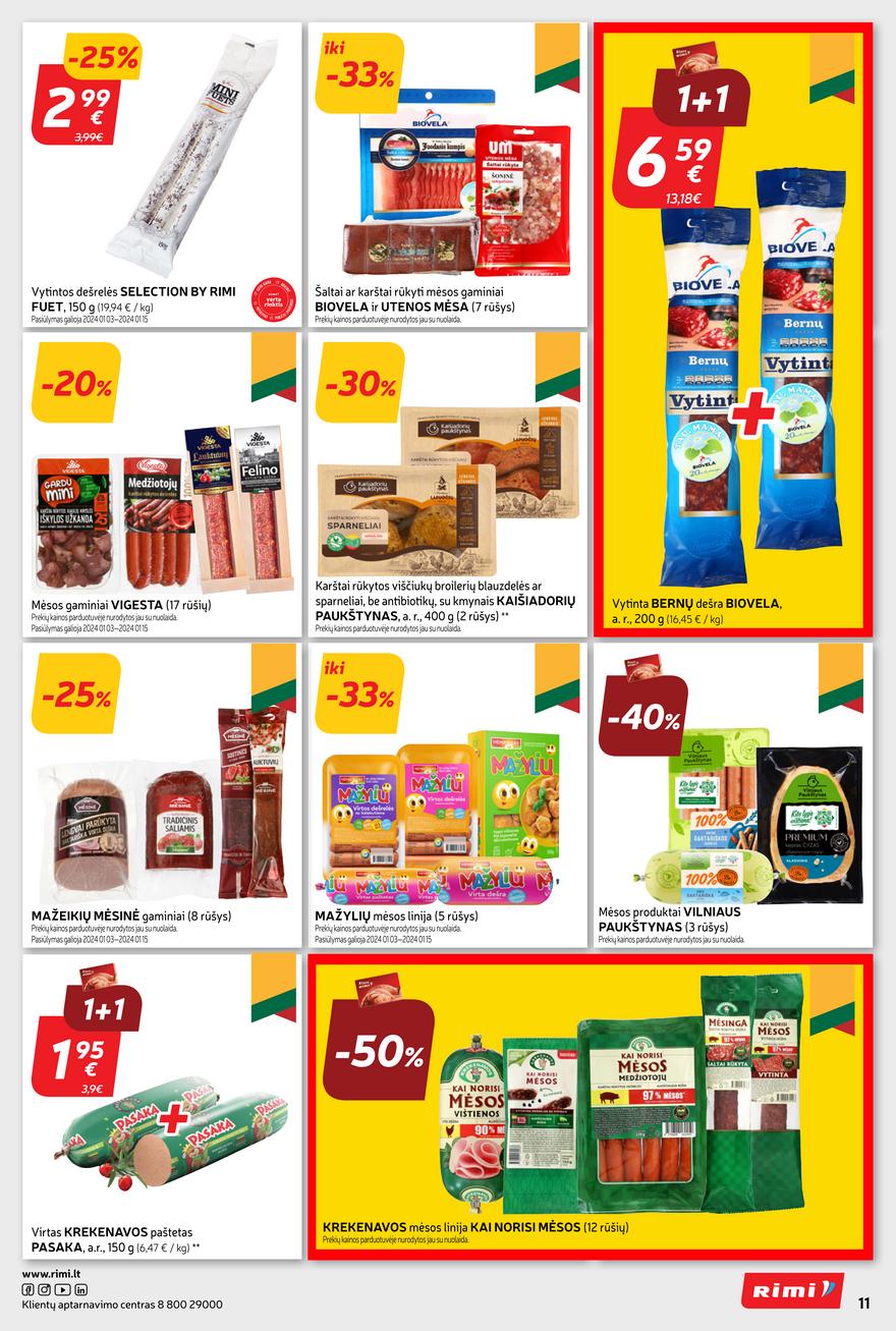 Rimi savaitinis leidinys akcijos nuo 
  2024-01-09 iki 
  2024-01-15 | Leidinukas.lt puslapis 11