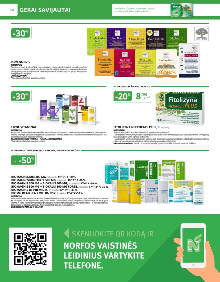Norfos vaistinės leidinys akcijos nuo 
  2023-08-01 iki 
  2023-08-31 | Leidinukas.lt puslapis 24