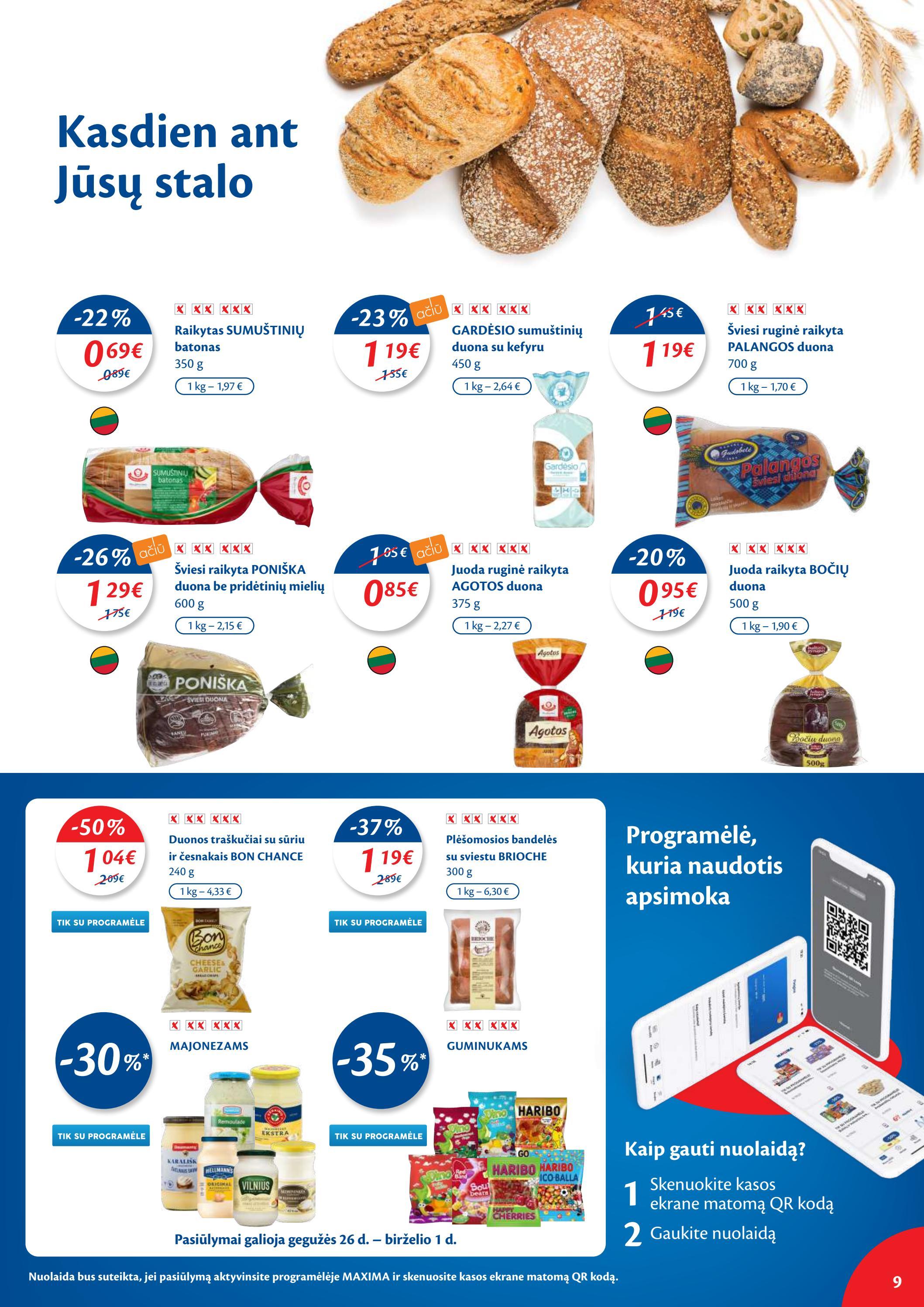 Maxima kaininis leidinys akcijos nuo 
  2022-05-24 iki 
  2022-05-30 | Leidinukas.lt puslapis 9