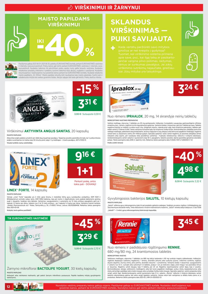 Euro vaistinė leidinys akcijos nuo 
  2021-06-01 iki 
  2021-06-30 | Leidinukas.lt puslapis 12