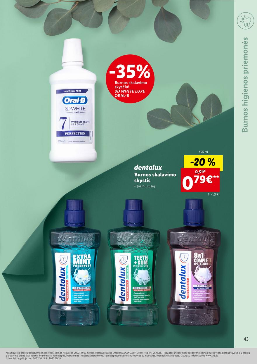 Lidl pasiūlymai akcijos nuo 
  2022-10-13 iki 
  2022-10-19 | Leidinukas.lt puslapis 43