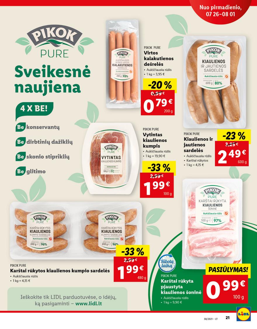 Lidl maisto prekių pasiūlymai akcijos nuo 
  2021-07-26 iki 
  2021-08-01 | Leidinukas.lt puslapis 21