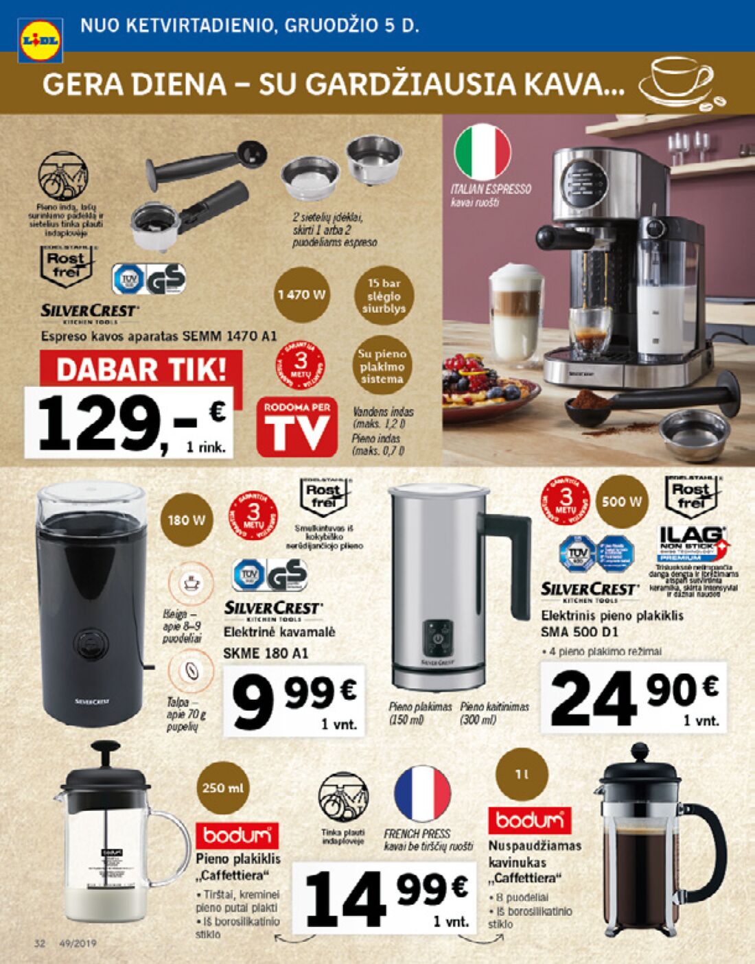 Lidl savaitinis leidinys akcijos nuo 
  2019-12-02 iki 
  2019-12-08 | Leidinukas.lt puslapis 32