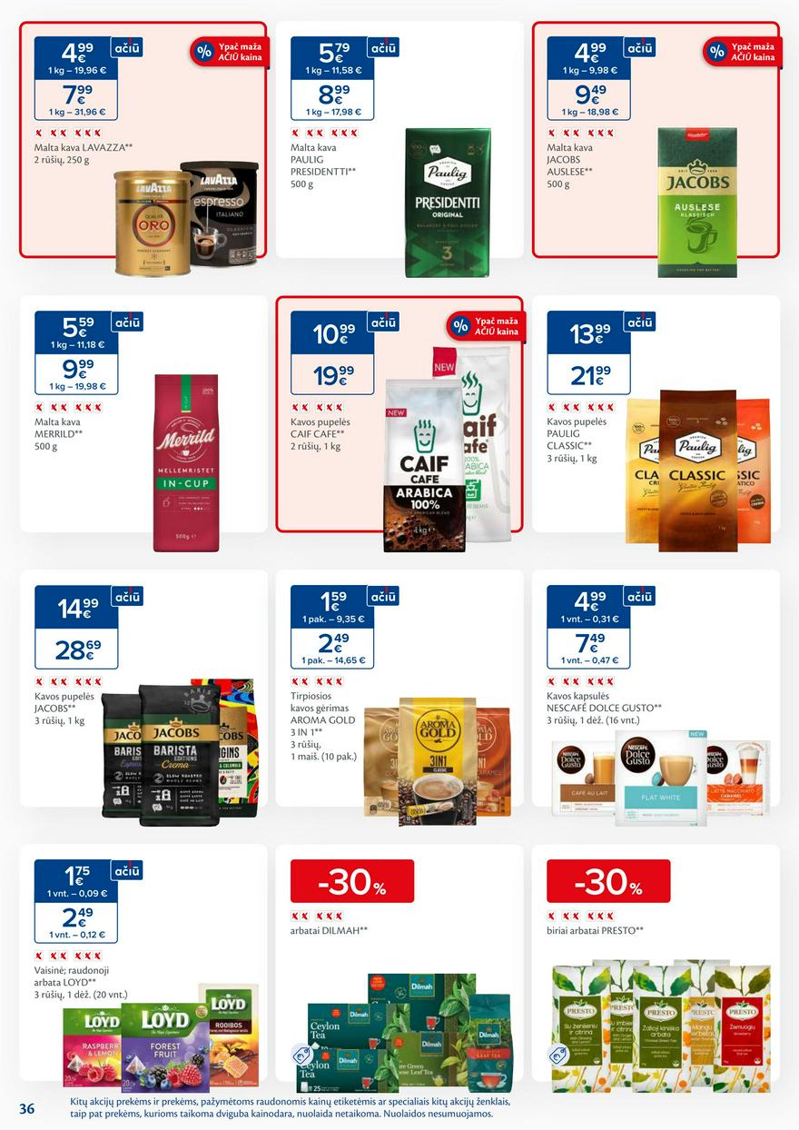 Maxima savaitinis leidinys 45 akcijos nuo
2024-11-05 iki
2024-11-11 | Leidinukas.lt puslapis 36