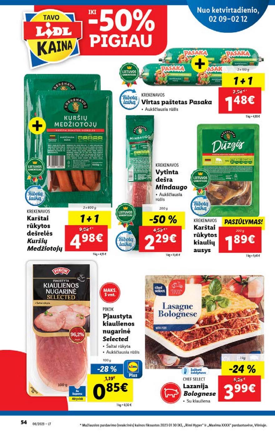 Lidl pasiūlymai akcijos nuo 
  2023-02-06 iki 
  2023-02-12 | Leidinukas.lt puslapis 52