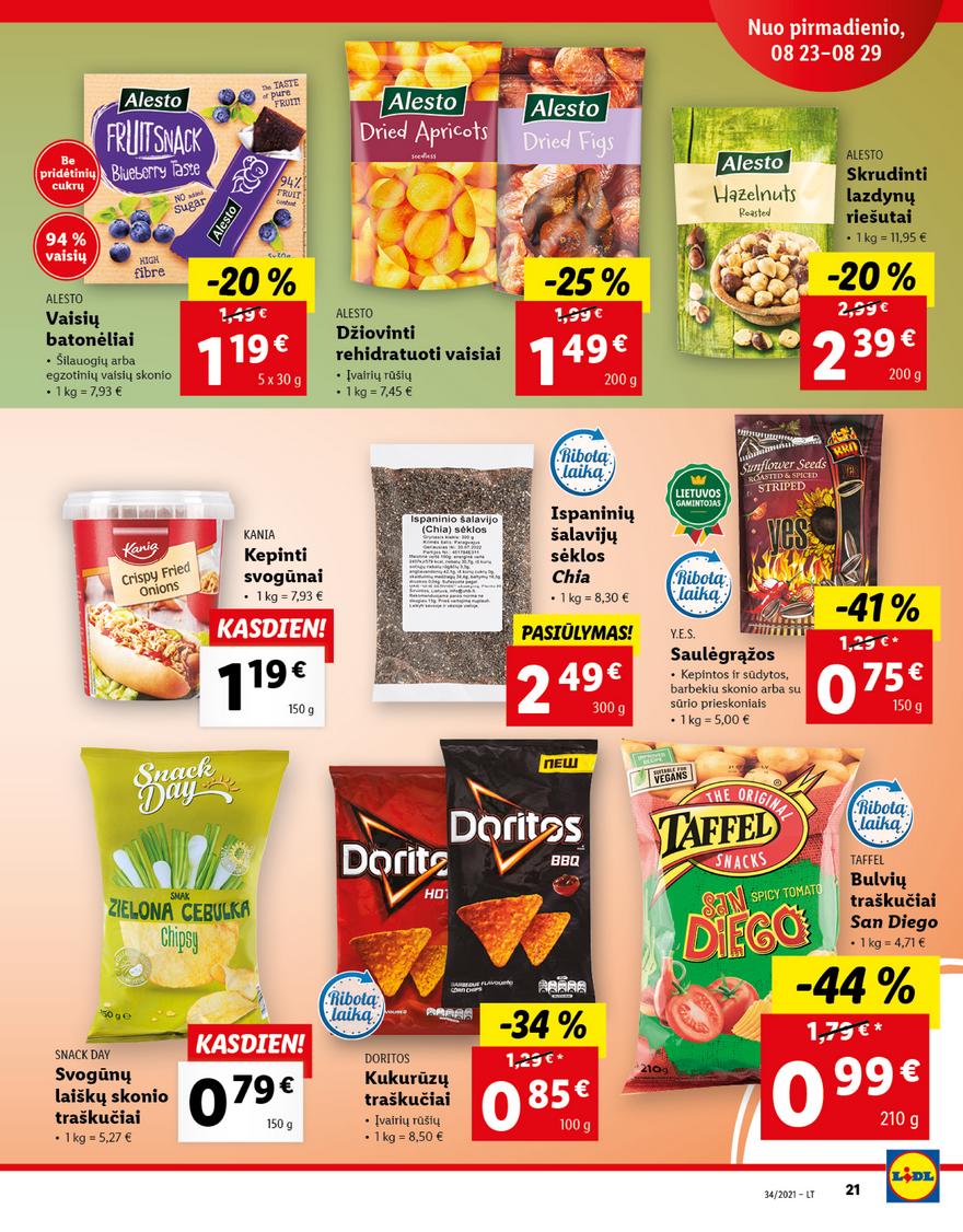 Lidl maisto prekių pasiūlymai akcijos nuo 
  2021-08-23 iki 
  2021-08-29 | Leidinukas.lt puslapis 21