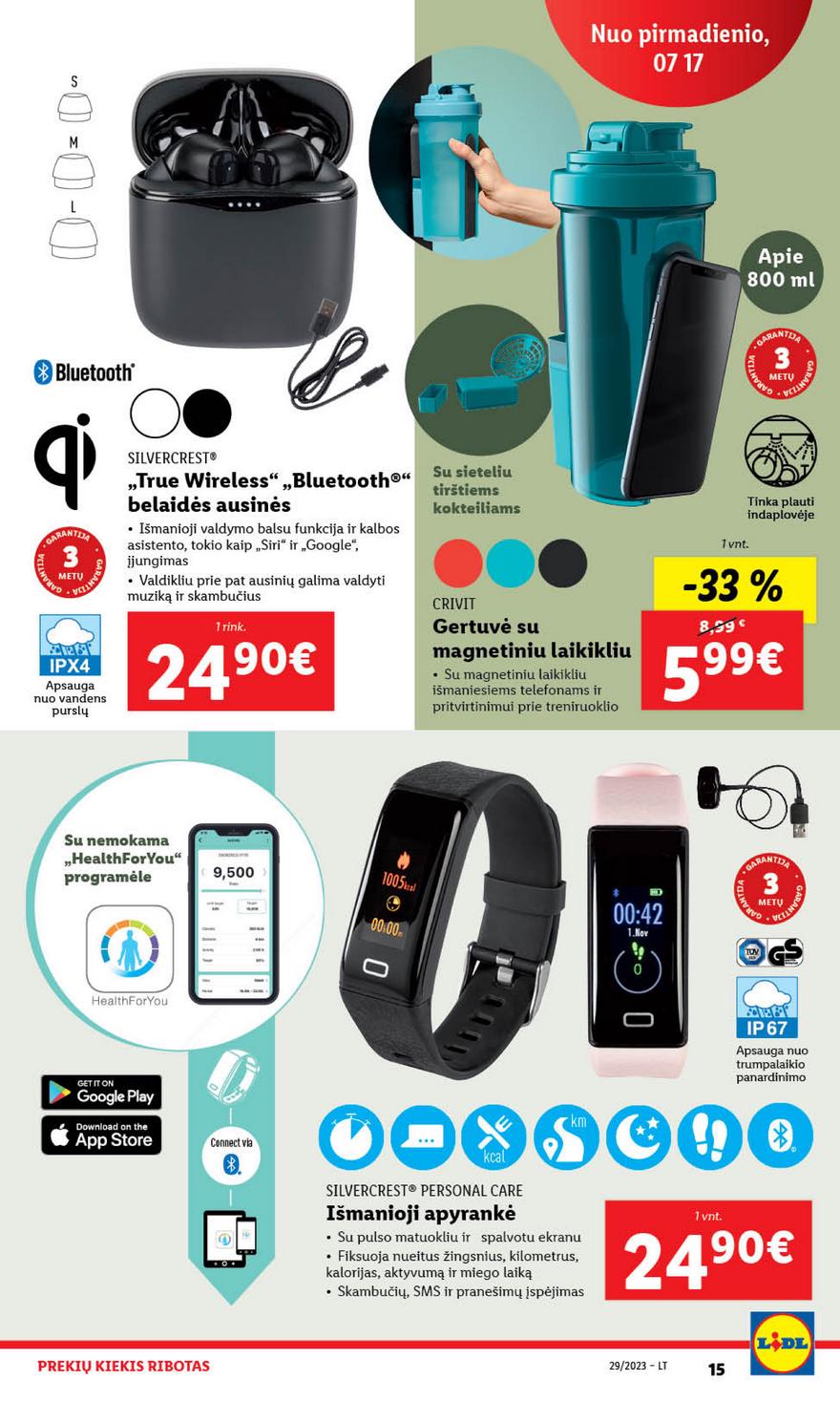 Lidl pasiūlymai akcijos nuo 
  2023-07-17 iki 
  2023-07-23 | Leidinukas.lt puslapis 15