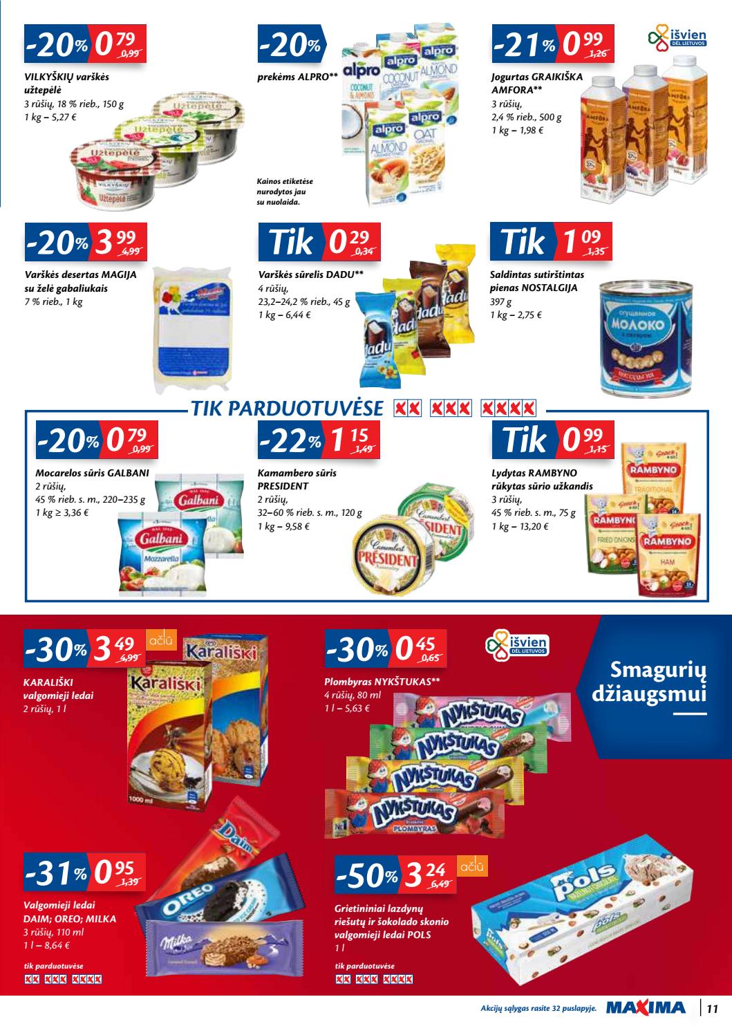 Maxima kaininis leidinys akcijos nuo 
  2020-10-13 iki 
  2020-10-19 | Leidinukas.lt puslapis 11