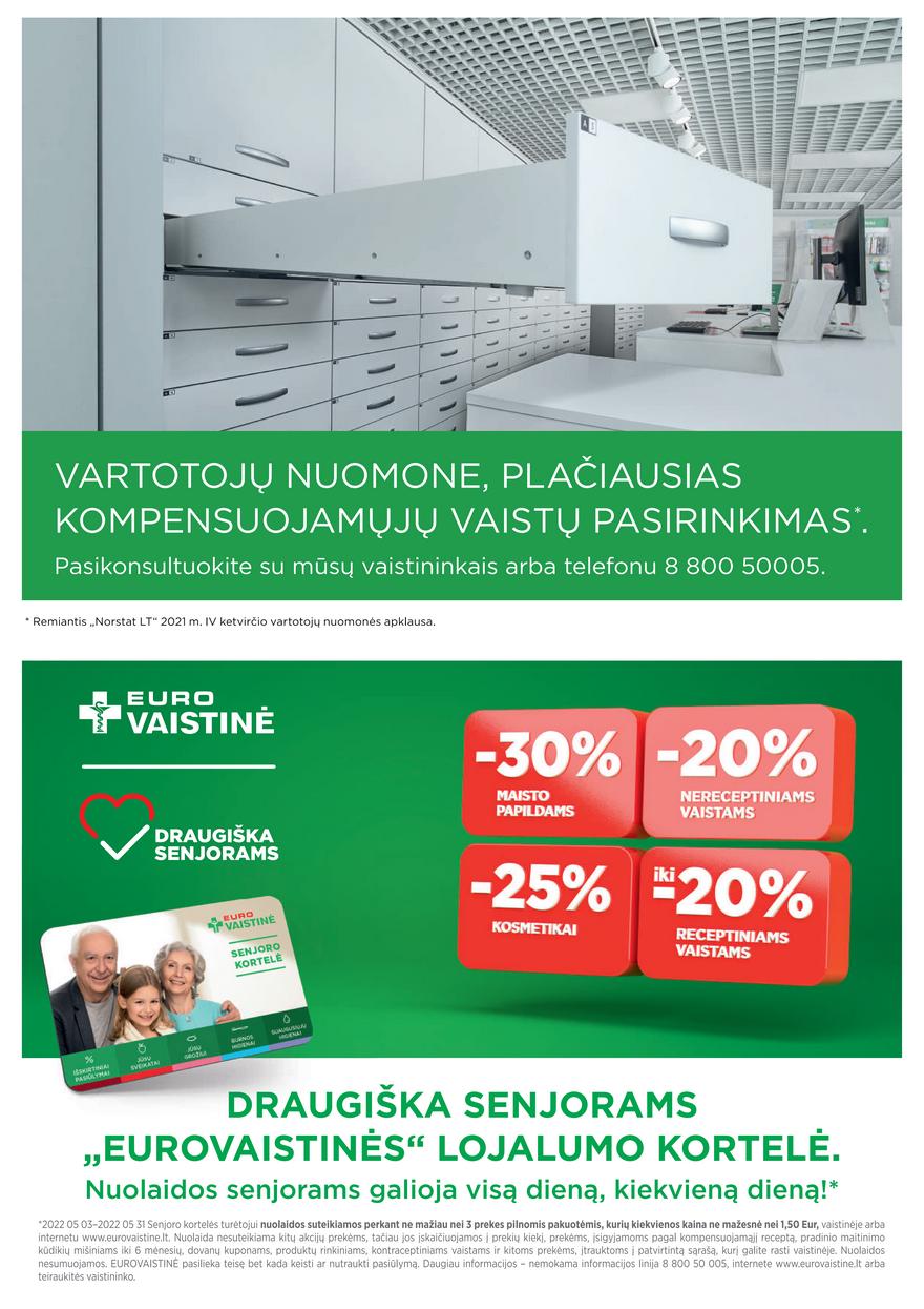 Euro vaistinė leidinys akcijos nuo 
  2022-05-03 iki 
  2022-05-31 | Leidinukas.lt puslapis 40