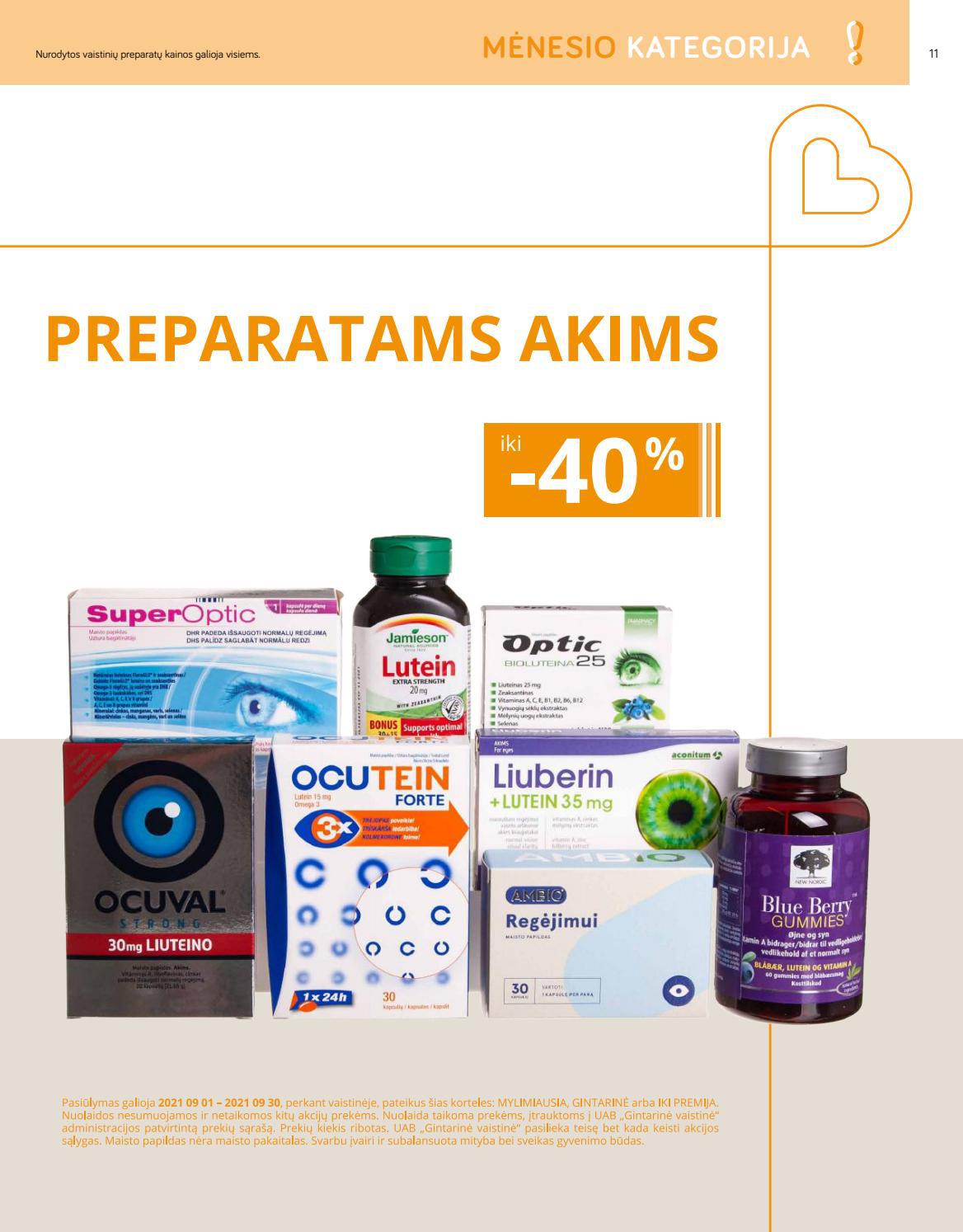 Gintarinė vaistinė leidinys akcijos nuo
2021-09-01 iki
2021-09-30 | Leidinukas.lt puslapis 11