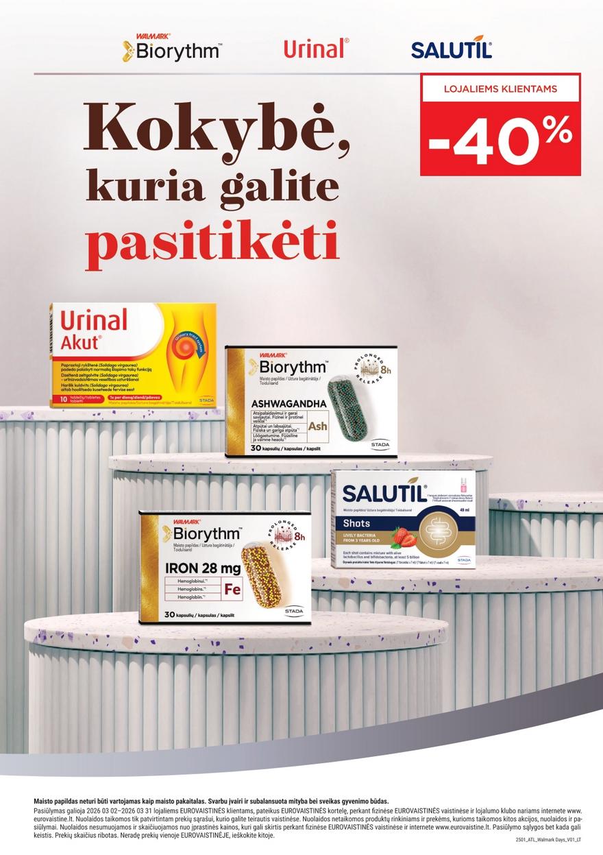 Euro vaistinė katalogas akcijos nuo 
  2026-03-01 iki 
  2026-03-31 | Leidinukas.lt puslapis 19