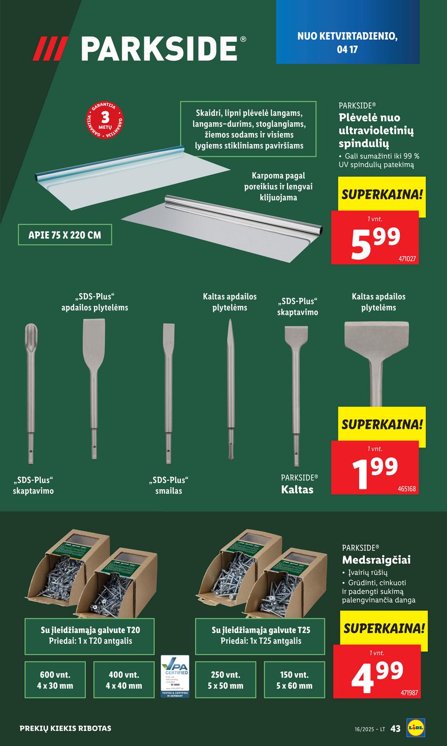 Lidl ne maisto leidinys akcijos nuo 
  2025-04-14 iki 
  2025-04-19 | Leidinukas.lt puslapis 37