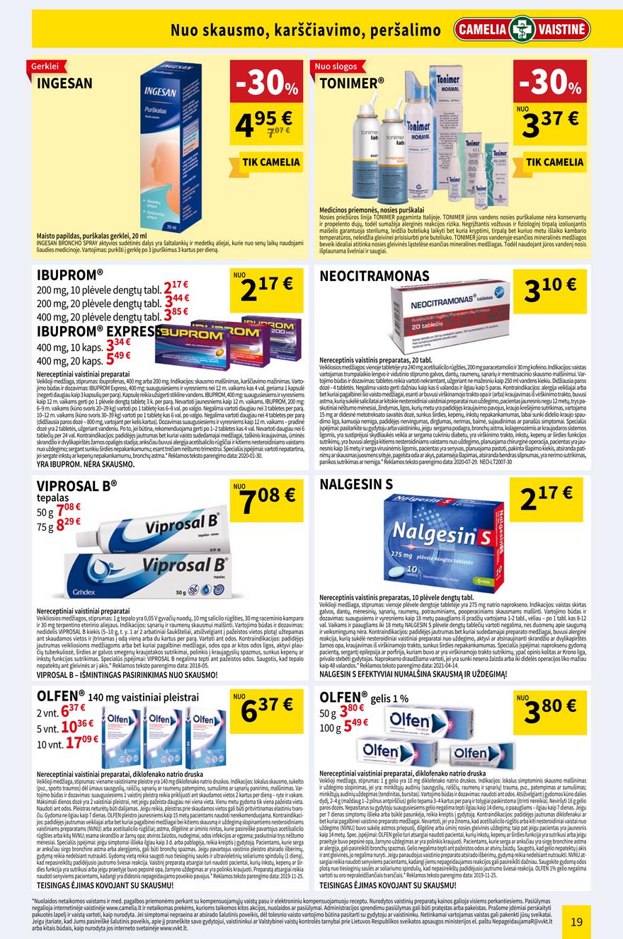 Camelia gegužės leidinys akcijos nuo 
  2021-05-01 iki 
  2021-05-31 | Leidinukas.lt puslapis 19