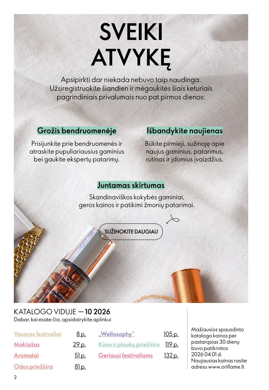 Oriflame katalogas akcijos nuo 
  2026-07-15 iki 
  2026-08-04 | Leidinukas.lt puslapis 2