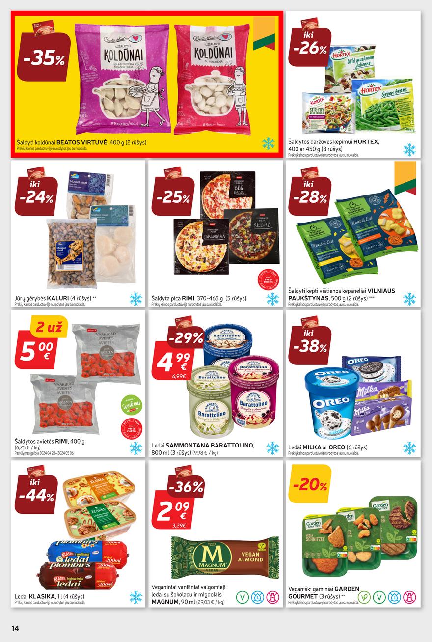 Rimi savaitinis leidinys akcijos nuo
2024-04-30 iki
2024-05-06 | Leidinukas.lt puslapis 14