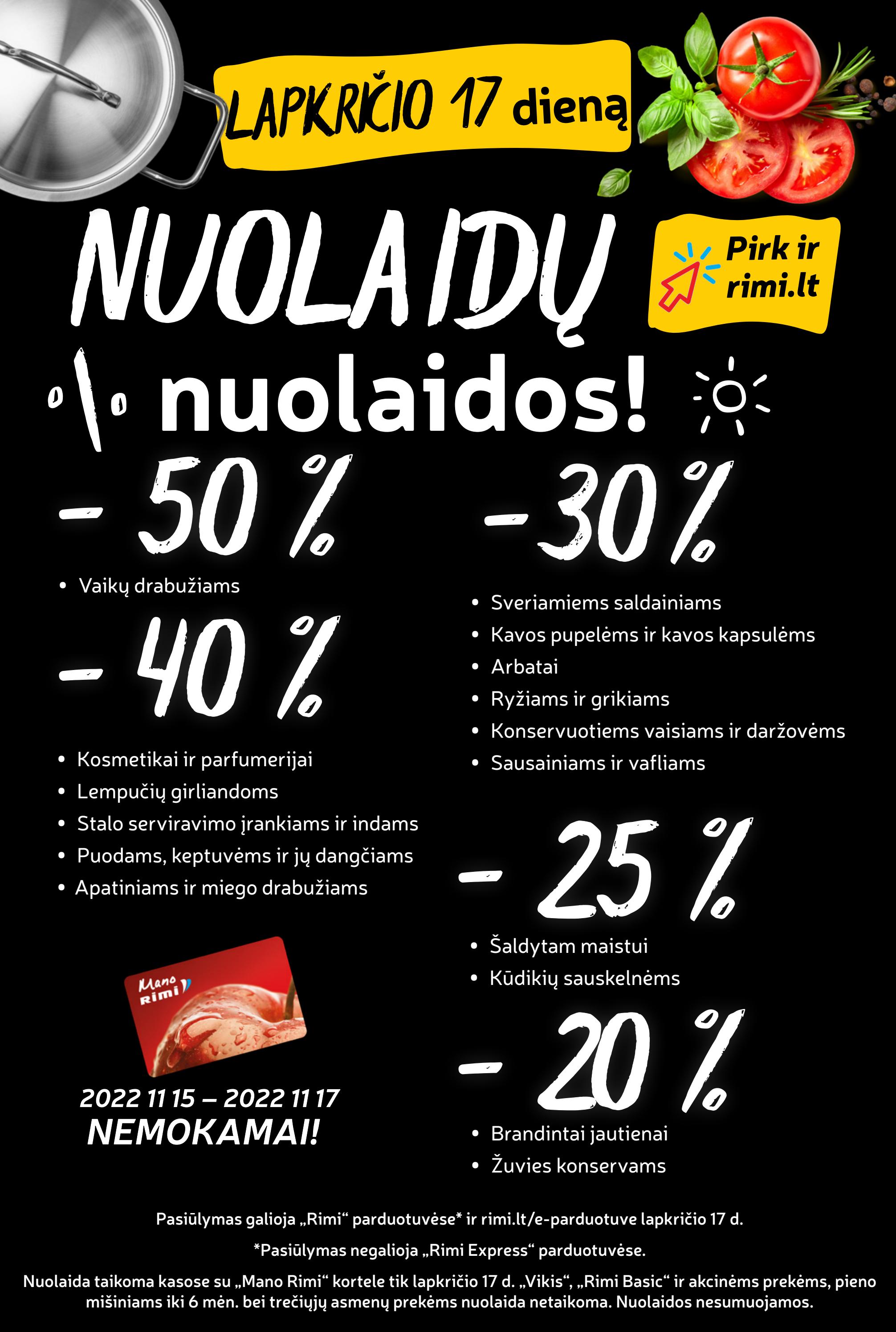 Rimi savaitinis leidinys akcijos nuo 
  2022-11-15 iki 
  2022-11-21 | Leidinukas.lt puslapis 23