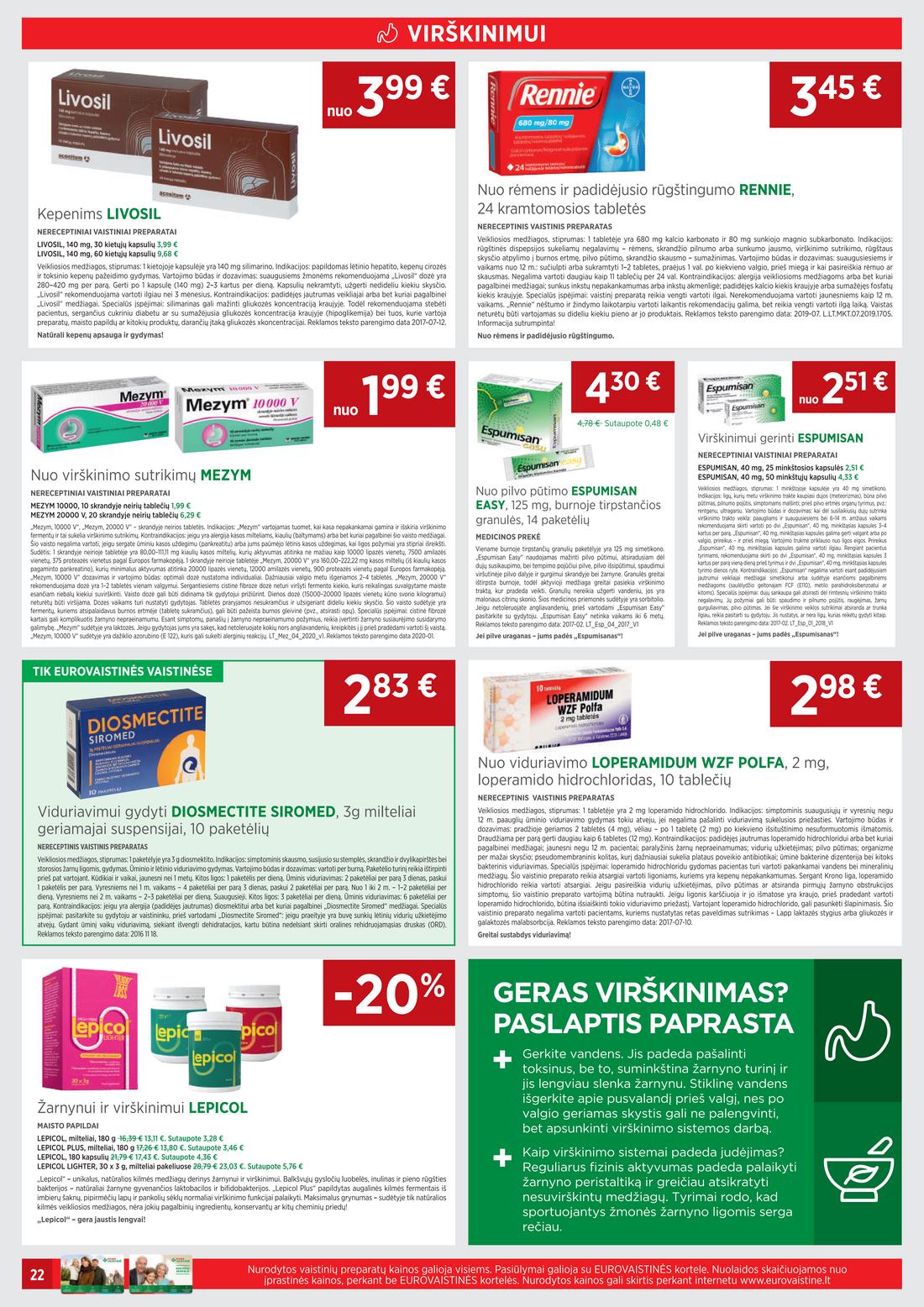 Euro vaistinė leidinys. akcijos nuo 
  2021-04-01 iki 
  2021-04-30 | Leidinukas.lt puslapis 22
