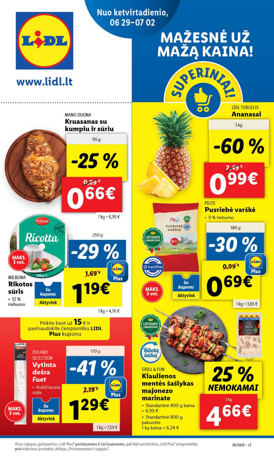 Lidl maisto prekių pasiūlymai akcijos nuo 
  2023-06-26 iki 
  2023-07-02 | Leidinukas.lt puslapis 60