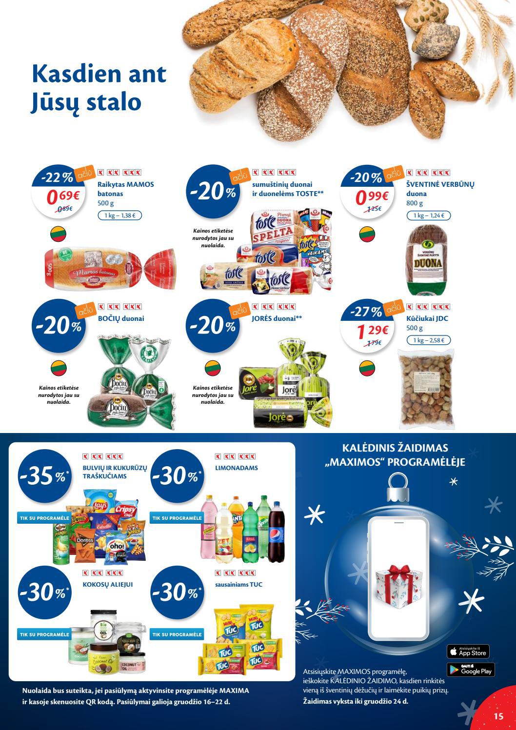 Maxima kaininis leidinys akcijos nuo 
  2021-12-14 iki 
  2021-12-27 | Leidinukas.lt puslapis 15