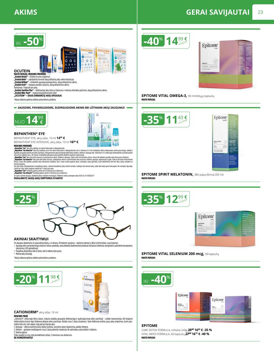 Norfos vaistinės leidinys akcijos nuo 
  2025-09-01 iki 
  2025-09-30 | Leidinukas.lt puslapis 23