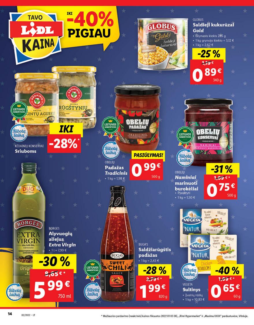 Lidl maisto prekių pasiūlymai akcijos nuo 
  2022-01-10 iki 
  2022-01-16 | Leidinukas.lt puslapis 14