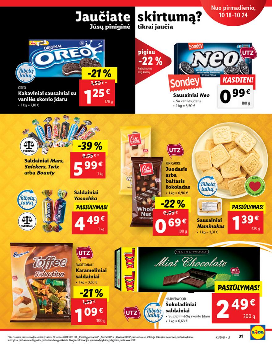 Lidl pasiūlymai akcijos nuo 
  2021-10-18 iki 
  2021-10-24 | Leidinukas.lt puslapis 31