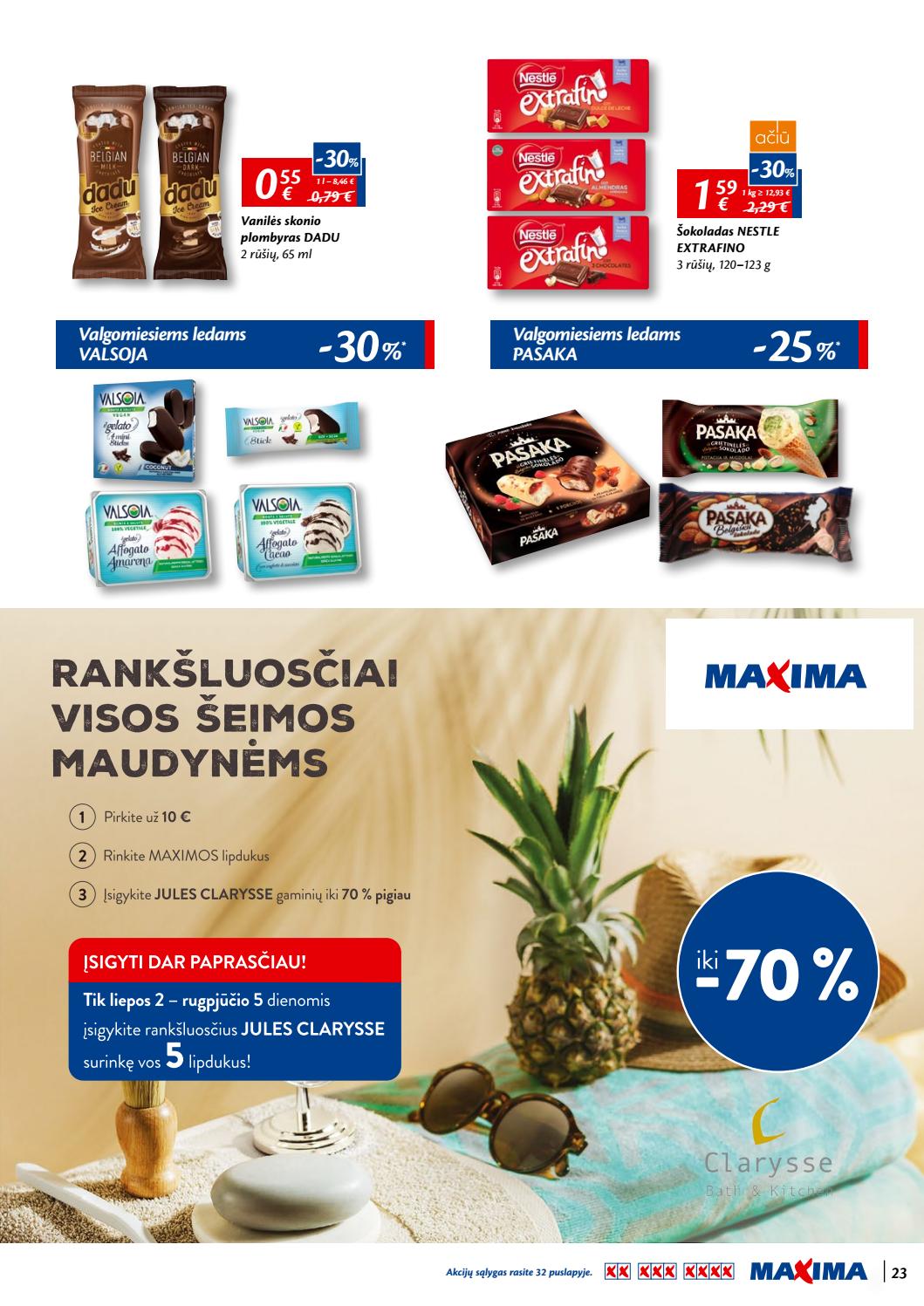 Maxima kaininis leidinys akcijos nuo 
  2019-07-04 iki 
  2019-07-17 | Leidinukas.lt puslapis 23