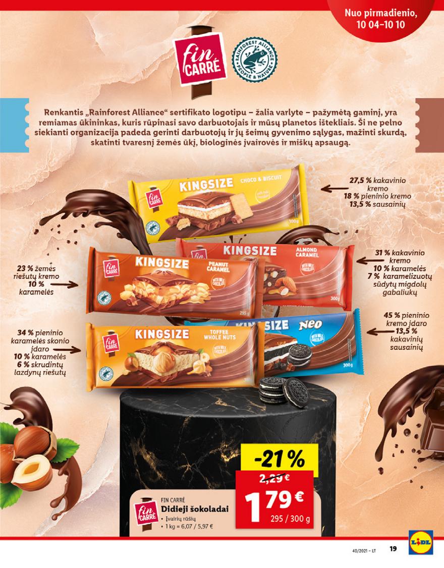 Lidl maisto prekių pasiūlymai akcijos nuo 
  2021-10-04 iki 
  2021-10-10 | Leidinukas.lt puslapis 19