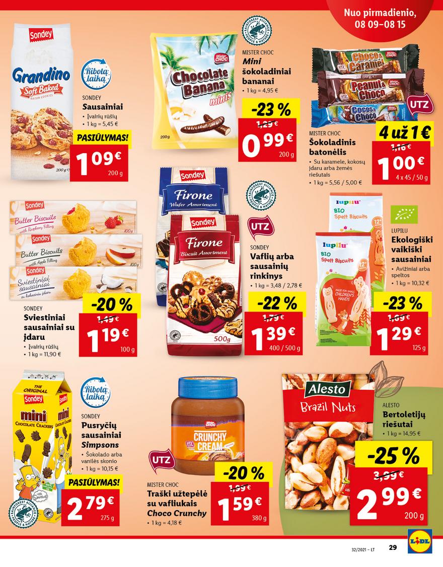 Lidl maisto prekių pasiūlymai akcijos nuo 
  2021-08-09 iki 
  2021-08-15 | Leidinukas.lt puslapis 29