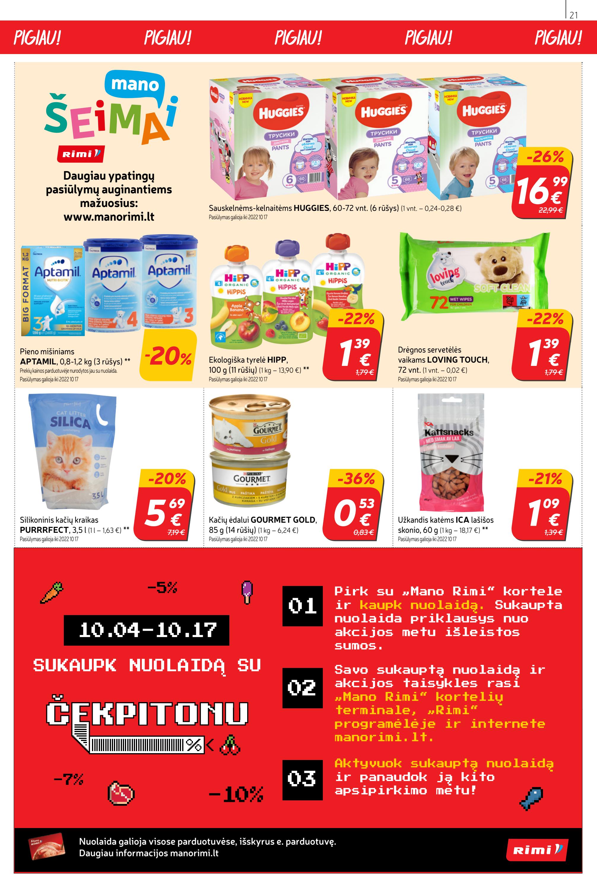 Rimi savaitinis leidinys akcijos nuo 
  2022-10-04 iki 
  2022-10-10 | Leidinukas.lt puslapis 21