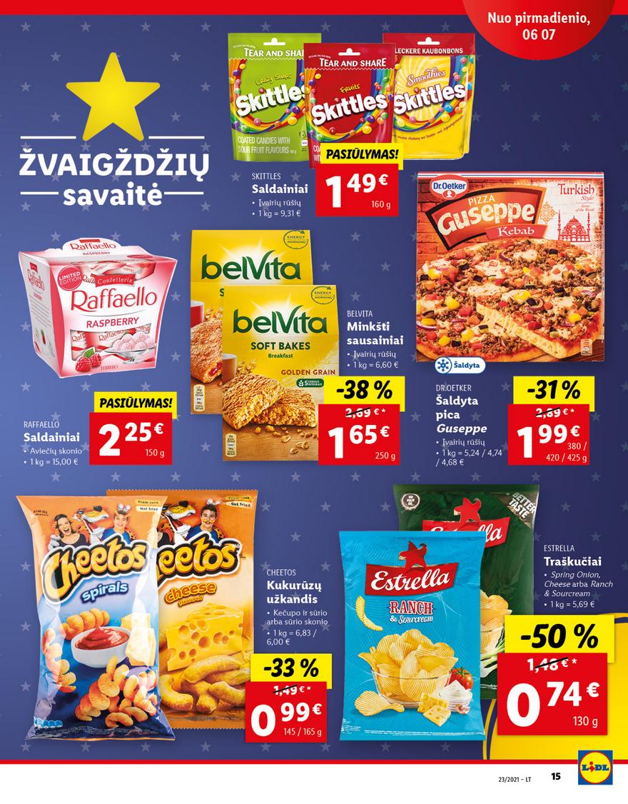 Lidl maisto prekių pasiūlymai akcijos nuo 
  2021-06-07 iki 
  2021-06-13 | Leidinukas.lt puslapis 15