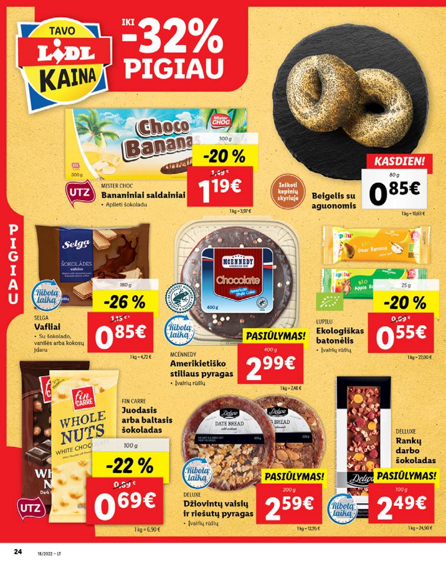 Lidl maisto prekių pasiūlymai akcijos nuo 
  2022-05-02 iki 
  2022-05-08 | Leidinukas.lt puslapis 24