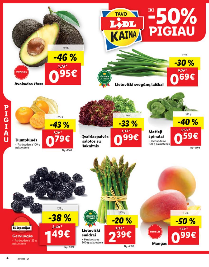 Lidl maisto prekių pasiūlymai akcijos nuo 
  2022-05-30 iki 
  2022-06-05 | Leidinukas.lt puslapis 4