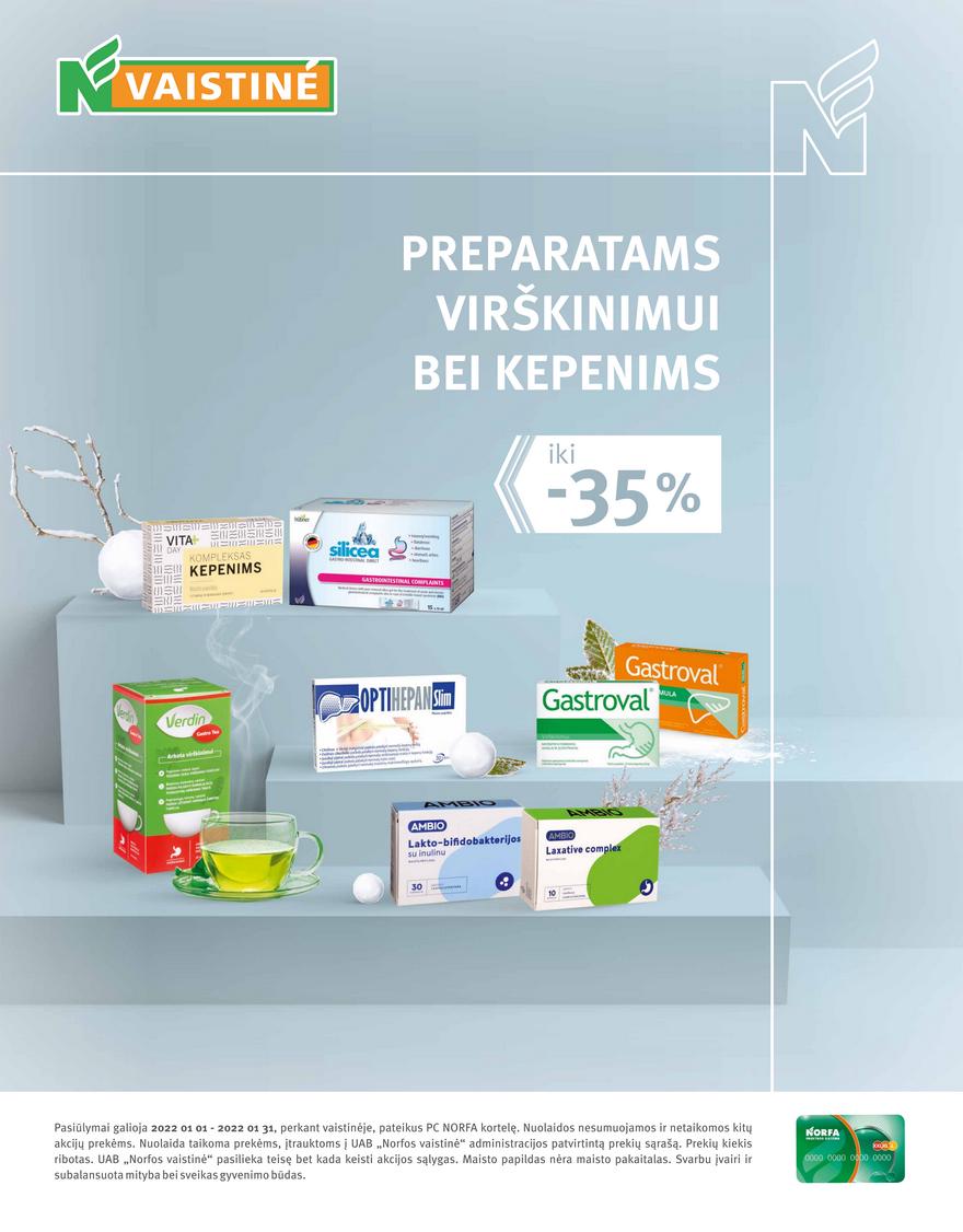 Norfos vaistinės leidinys akcijos nuo 
  2022-01-01 iki 
  2022-01-31 | Leidinukas.lt puslapis 12