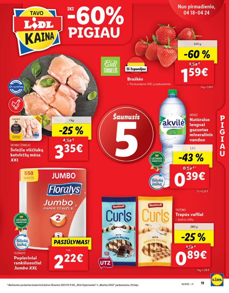 Lidl maisto prekių pasiūlymai akcijos nuo 
  2022-04-18 iki 
  2022-04-24 | Leidinukas.lt puslapis 11